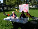 Quilting booth ready to go