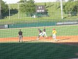 Force Out at Second (Note the speed of the pitch in left field)